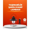4 Fonksiyonlu Dekoratif Kamp Lambası – Tungsten Ampul, USB Çıkışlı