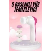 5 Başlıklı Titreşimli Cilt Temizleme Seti Canlandırıcı ve Onarıcı