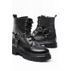 508-3038 Siyah Toka Aksesuarlı Fermuarlı Günlük Kadın Bot