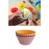 6 Adet Yıkanabilir Mini Tırtıklı Muffin Kalıbı- Ribanalı Kek-Cupcake- Renkli Hamur Işi Kabı