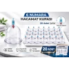 6 Numara Hacamat Kupası 20 Adet Vakumlu Kupa Bardak Dayanıklı Plastik Manuel Hacamat Kabı