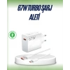67 Watt Çift Turbo Şarj Adaptörü  Reno 4 5 6 Uyumlu