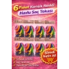 6’lı 6 Paket Karışık Renkli Havlu Saç Tokası Yumuşak Elastik Dayanıklı Lastik Toka Seti
