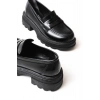 746-759 Siyah Rugan Günlük Yüksek Tabanlı Loafer Ayakkabı