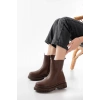 812-2012 Kahverengi Luna Fermuarlı Günlük Kadın Bot