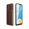 A54 4G Kılıf Auto Focus Karbon Kapak - Kahverengi