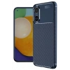 A60 Kılıf Auto Focus Karbon Kapak - Lacivert