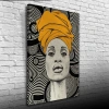 Afrika Yerli Kadın Görseli gri ve siyah Tonlarda Kanvas Tablo 50 x 70