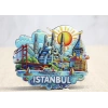 Ahşap İstanbul Temalı Magnet - Model 4