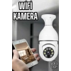 Ampul Görünümlü Güvenlik Kamerası Duylu Wifi Kamerası Dönebilen