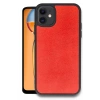 Apple iPhone 11 Kılıf Aras Deri Kapak - Kırmızı