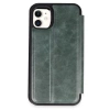 Apple iPhone 11 Kılıf Flip Cover - Koyu Yeşil