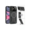 Apple iPhone 11 Kılıf Joy Lens Standlı Kapak - Lacivert