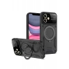 Apple iPhone 11 Kılıf Joy Lens Standlı Kapak - Siyah
