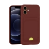 Apple iPhone 11 Kılıf Kelvin Kartvizitli Silikon - Bordo