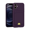 Apple iPhone 11 Kılıf Kelvin Kartvizitli Silikon - Derin Mor