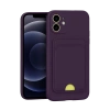 Apple iPhone 11 Kılıf Kelvin Kartvizitli Silikon - Derin Mor