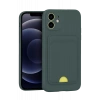 Apple iPhone 11 Kılıf Kelvin Kartvizitli Silikon - Koyu Yeşil