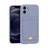 Apple iPhone 11 Kılıf Kelvin Kartvizitli Silikon - Lila