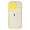 Apple iPhone 11 Kılıf Palm Buzlu Kamera Sürgülü Silikon - Sarı