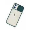 Apple iPhone 11 Kılıf Palm Buzlu Kamera Sürgülü Silikon - Yeşil