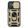 Apple iPhone 11 Kılıf Pars Lens Yüzüklü Silikon - Gold