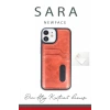 Apple iPhone 11 Kılıf Sara Kartvizitli Deri Kılıf - Lacivert