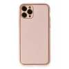 Apple iPhone 11 Pro Kılıf Coco Deri Silikon Kapak - Pembe