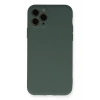 Apple iPhone 11 Pro Kılıf Nano içi Kadife Silikon - Koyu Yeşil