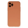 Apple iPhone 11 Pro Kılıf Nano içi Kadife Silikon - Mat Turuncu