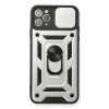 Apple iPhone 11 Pro Kılıf Pars Lens Yüzüklü Silikon - Gümüş