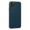 Apple iPhone 11 Pro Max Kılıf Coco Deri Silikon Kapak - Mavi