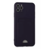 Apple iPhone 11 Pro Max Kılıf Kelvin Kartvizitli Silikon - Derin Mor