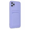 Apple iPhone 11 Pro Max Kılıf Kelvin Kartvizitli Silikon - Lila