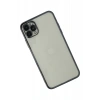 Apple iPhone 11 Pro Max Kılıf Lensli Silikon - Siyah