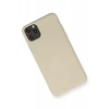 Apple iPhone 11 Pro Max Kılıf Nano içi Kadife Silikon - Bej