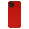 Apple iPhone 11 Pro Max Kılıf Nano içi Kadife Silikon - Kırmızı