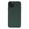 Apple iPhone 11 Pro Max Kılıf Nano içi Kadife Silikon - Koyu Yeşil