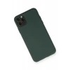 Apple iPhone 11 Pro Max Kılıf Nano içi Kadife Silikon - Koyu Yeşil