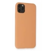 Apple iPhone 11 Pro Max Kılıf Nano içi Kadife Silikon - Mat Turuncu