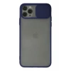 Apple iPhone 11 Pro Max Kılıf Palm Buzlu Kamera Sürgülü Silikon - Lacivert