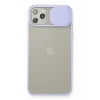 Apple iPhone 11 Pro Max Kılıf Palm Buzlu Kamera Sürgülü Silikon - Lila