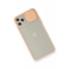 Apple iPhone 11 Pro Max Kılıf Palm Buzlu Kamera Sürgülü Silikon - Pembe