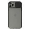 Apple iPhone 11 Pro Max Kılıf Palm Buzlu Kamera Sürgülü Silikon - Siyah