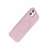 Apple iPhone 11 Regal Magsafe Standlı Kapak - Açık Pembe