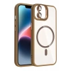 Apple iPhone 11 Remim Lensli Magsafe Standlı Kapak - Kahverengi