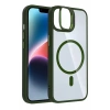 Apple iPhone 11 Remim Lensli Magsafe Standlı Kapak - Koyu Yeşil