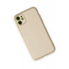 Apple iPhone 12 Kılıf Coco Deri Silikon Kapak - Gold