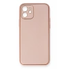 Apple iPhone 12 Kılıf Coco Deri Silikon Kapak - Pembe