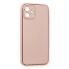 Apple iPhone 12 Kılıf Coco Deri Silikon Kapak - Pembe